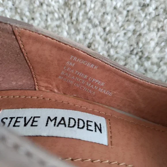 Steve Madden “Triggerr” Brown Suede Heels Size 6 - Picture 7 of 9